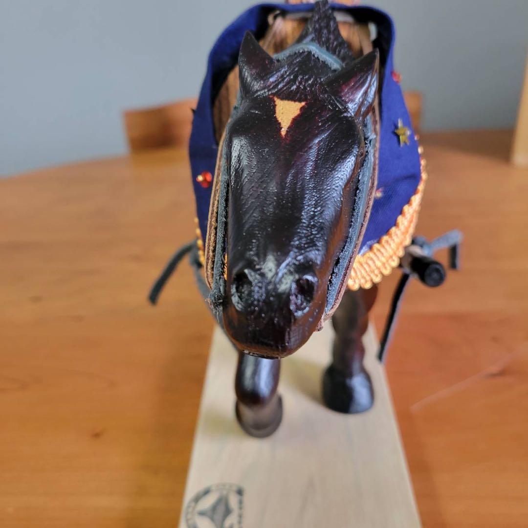 【匿名発送】木工品　置物　アンティーク　北海農耕馬　北海道の馬