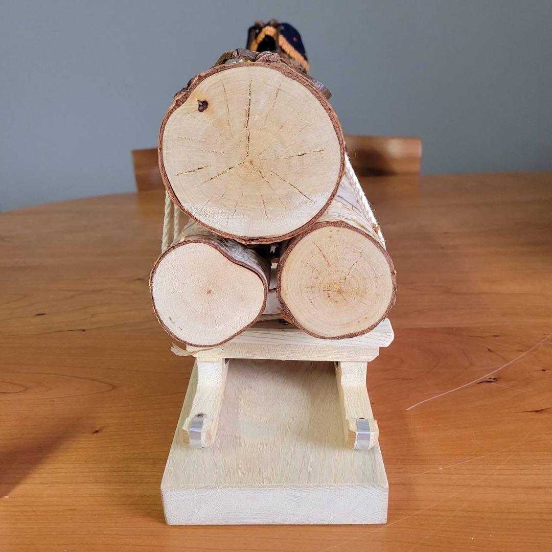 【匿名発送】木工品　置物　アンティーク　北海農耕馬　北海道の馬