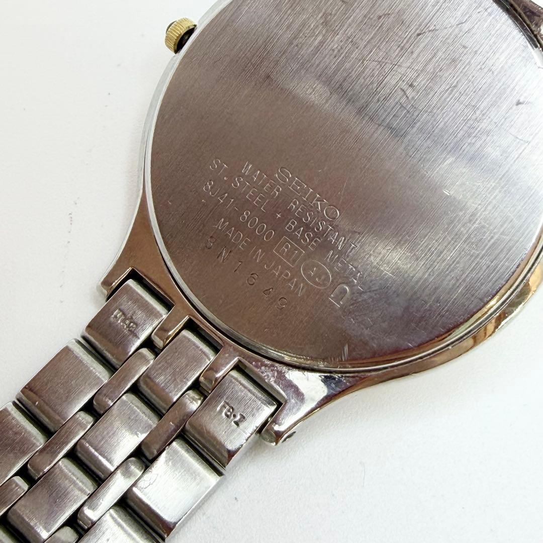 【稼働 新品電池】セイコー ドルチェ 8J41-8000 メンズ 腕時計