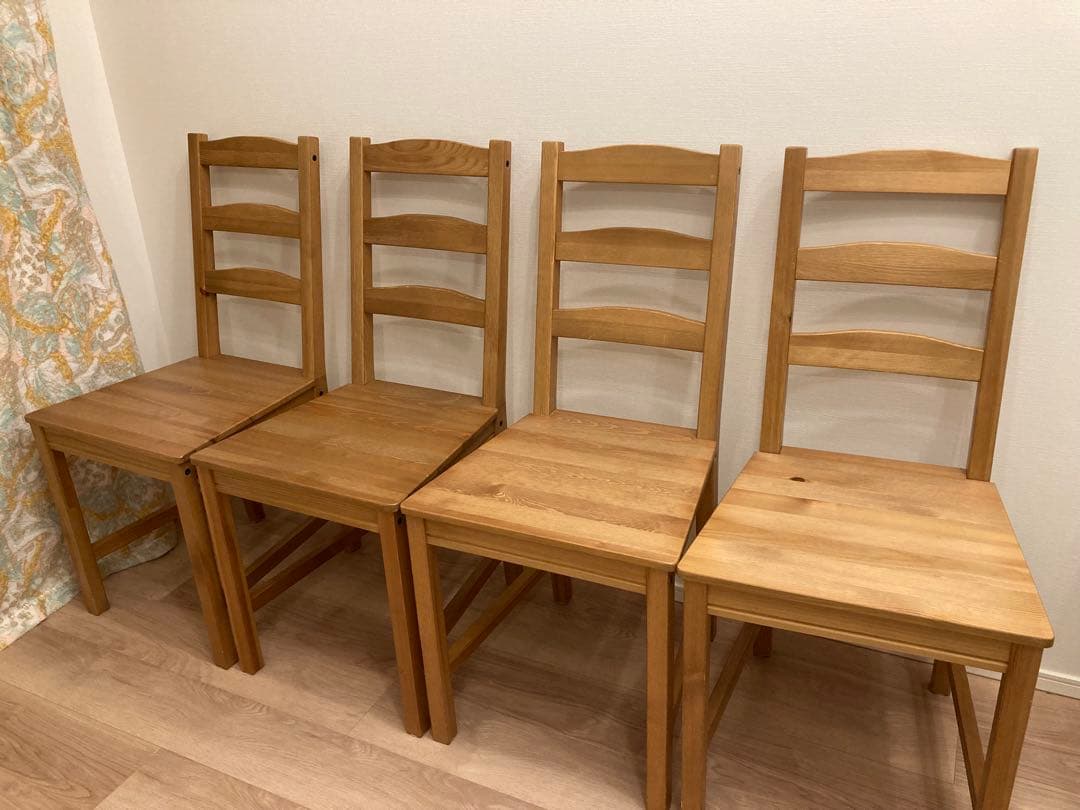 IKEA テーブル(リーサボー)&チェア(ヨックモック)　1台4脚セット