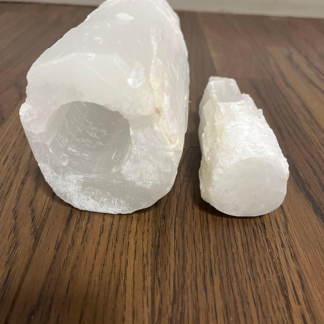 セレナイトタワー丈30.5cm 底7×9cm＋丈14.8cm底4.5×4.0cm