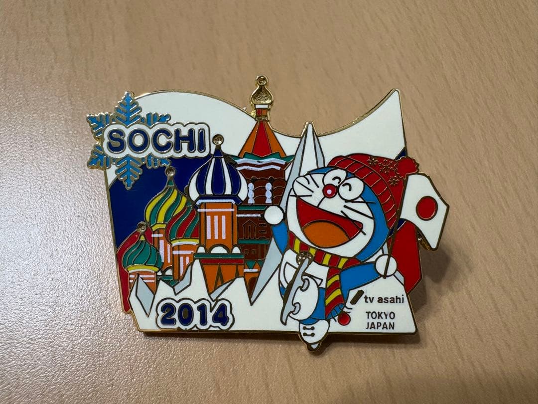 ドラえもん ソチオリンピックピンバッジ 2014