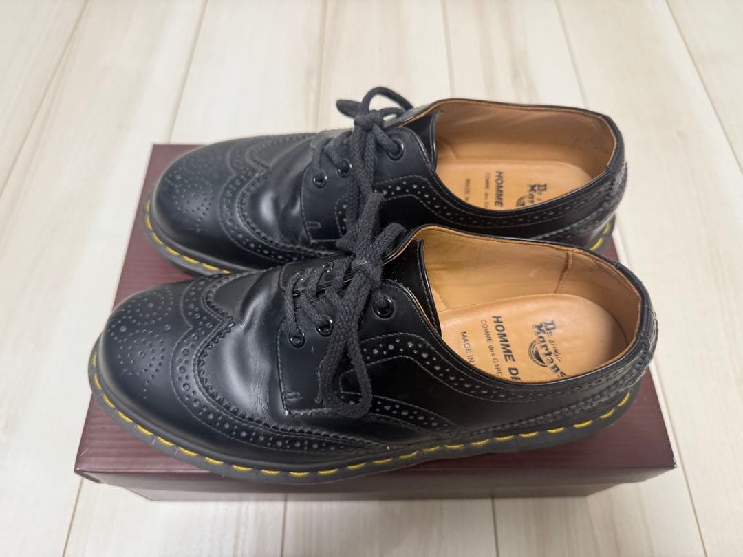 コムデギャルソンオムドゥ×Dr.Marten ウィングチップ革靴 箱無し