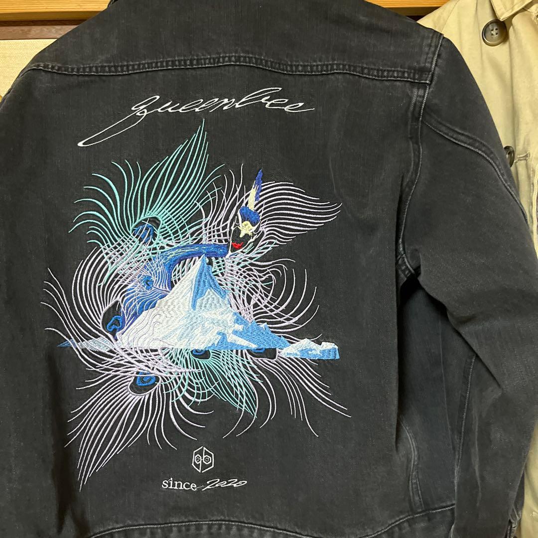 女王蜂 デニムジャケット ブラック 黒Mサイズ