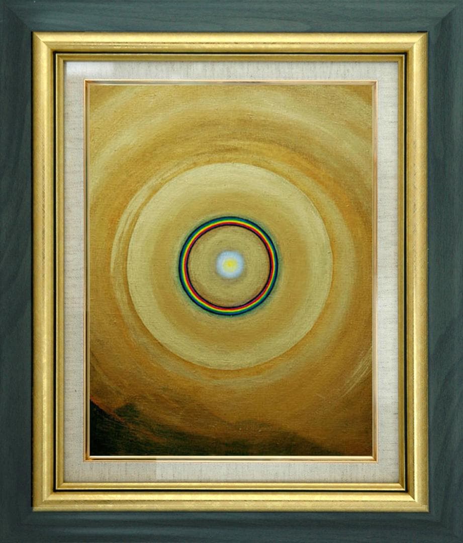 油絵 菅家令子 絵 絵画インテリア 額付(白) F6-G282023風景祈り希望