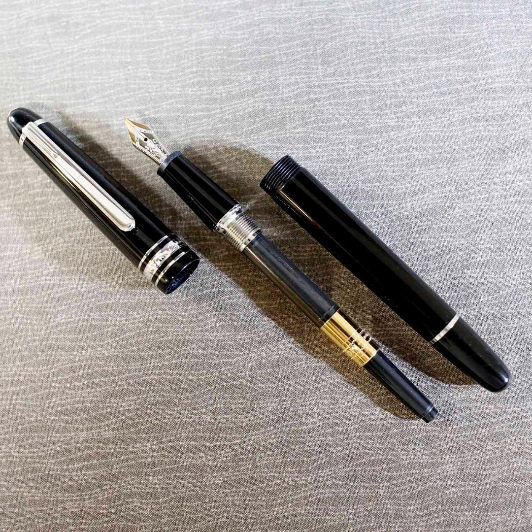 【美品 送料込み】モンブラン 万年筆 １４５ マイスター プラチナライン