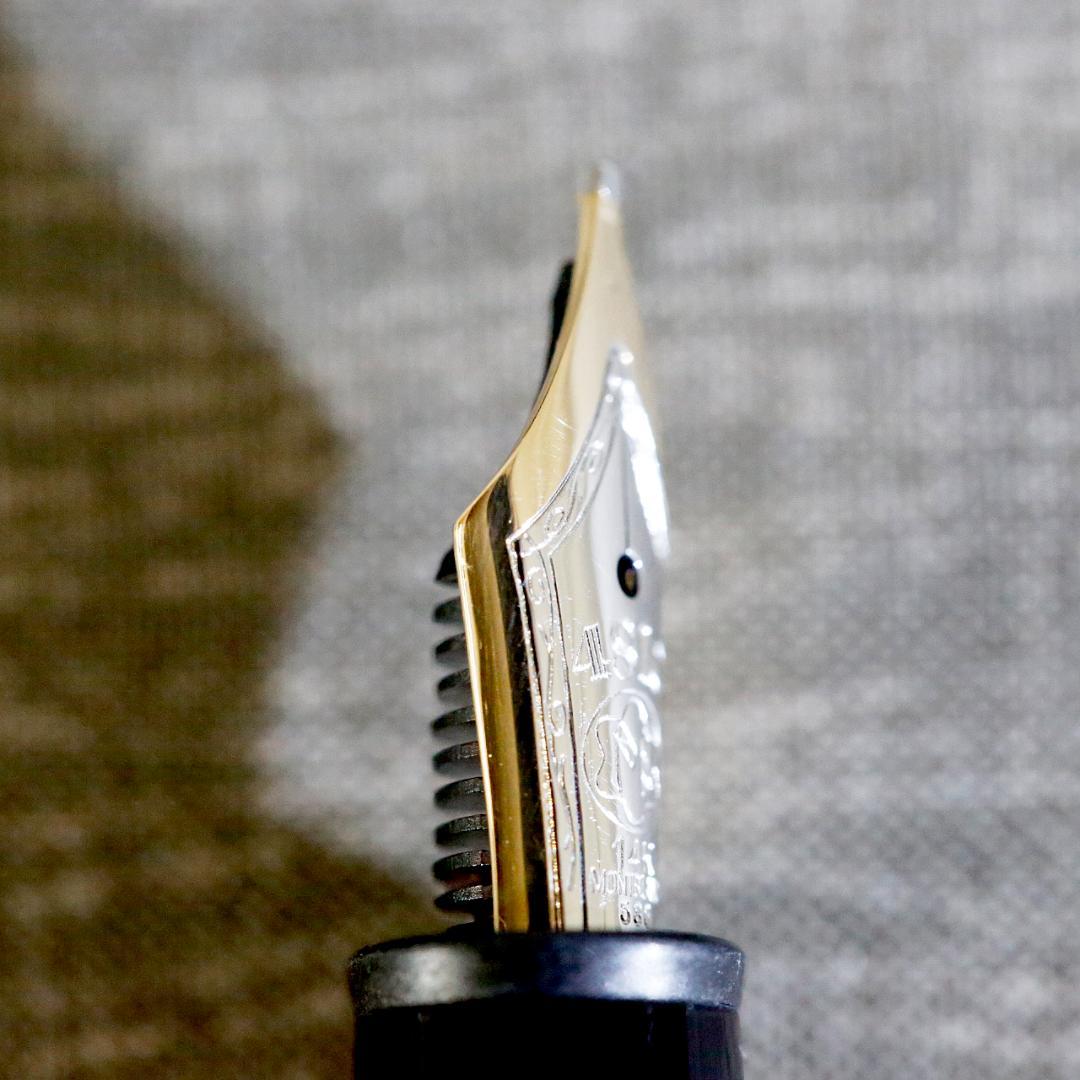 【美品 送料込み】モンブラン 万年筆 １４５ マイスター プラチナライン