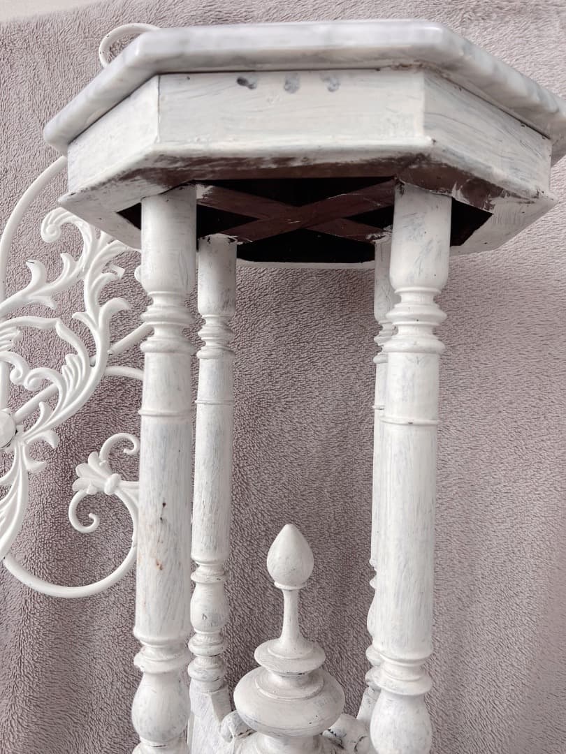 フランス アンティーク サイドテーブル ヨーロッパ 白 マーケット ホワイト