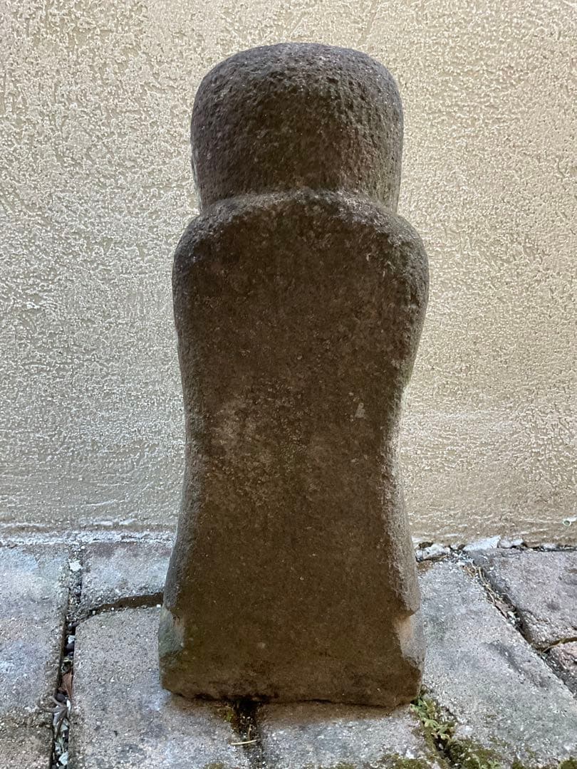 野仏　地蔵菩薩像　古い石仏　民衆仏　仏像　仏教美術　山梨県　高さ約45cm