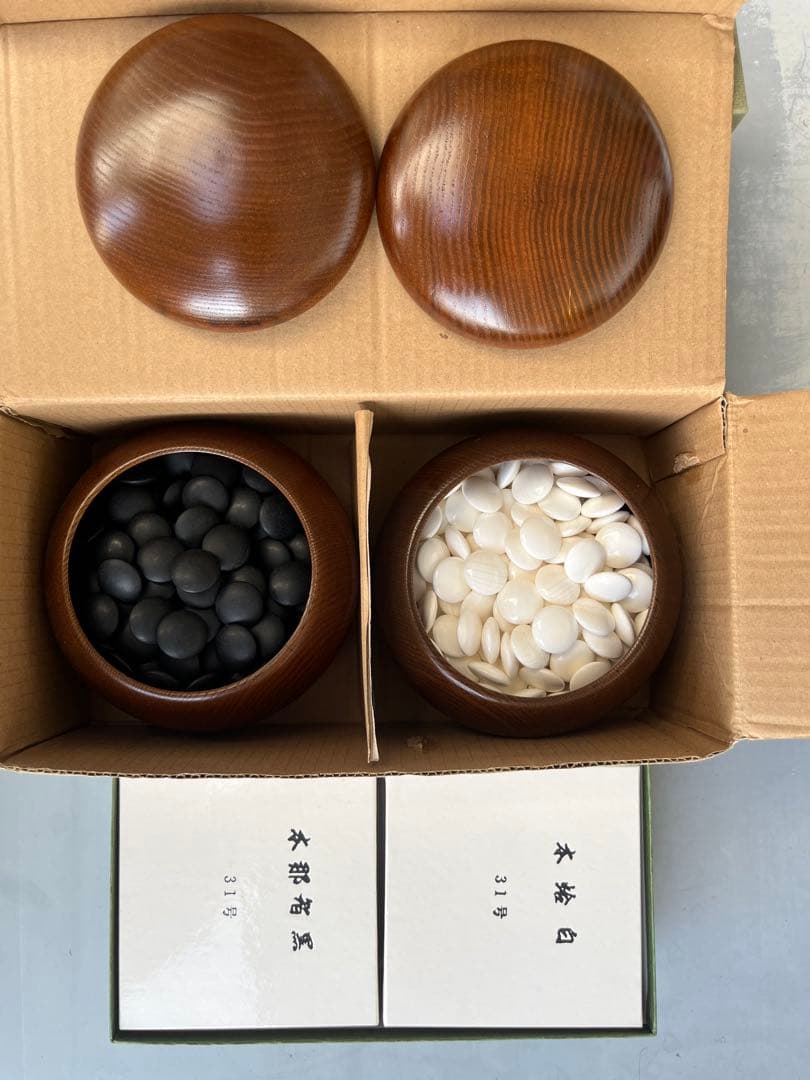 碁石(31号・本蛤白/本那智黒)　碁盤　入門書