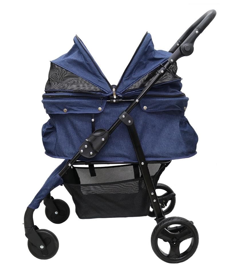 在庫調整の為大特価！ココハート ４輪ペットカート/甘えん坊バギーBIG デニム