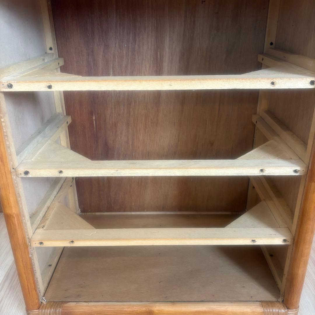 昭和レトロ ラタン製 5段チェスト ナチュラル