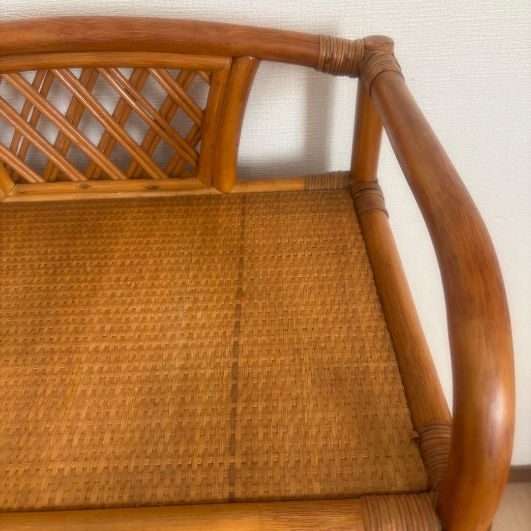 昭和レトロ ラタン製 5段チェスト ナチュラル