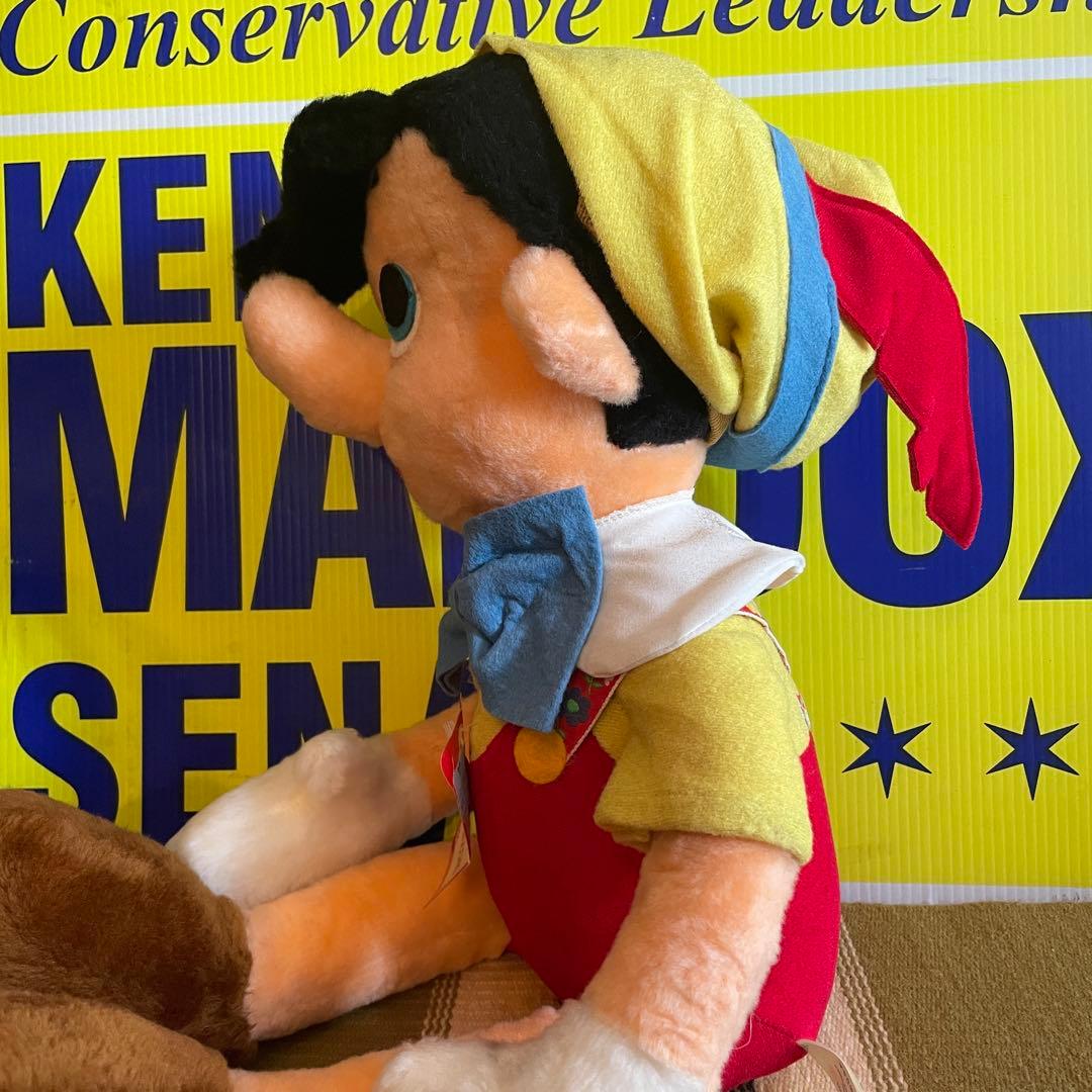 レアBIG！70's ウォルトディズニーピノキオ人形　アメリカアンティークUSA