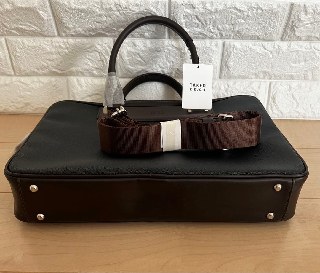 TAKEO KIKUCHI ビジネスバッグ A4 ネイビー