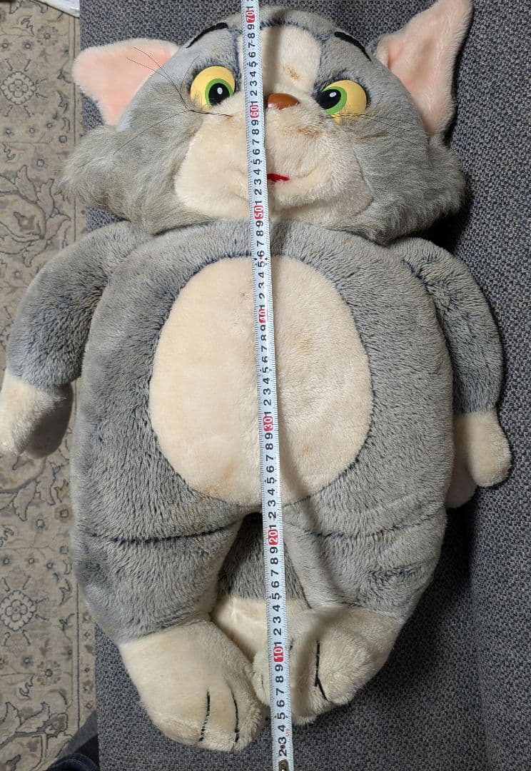 トムとジェリー　ぬいぐるみ　レトロ　トム ぬいぐるみ グレー　希少品