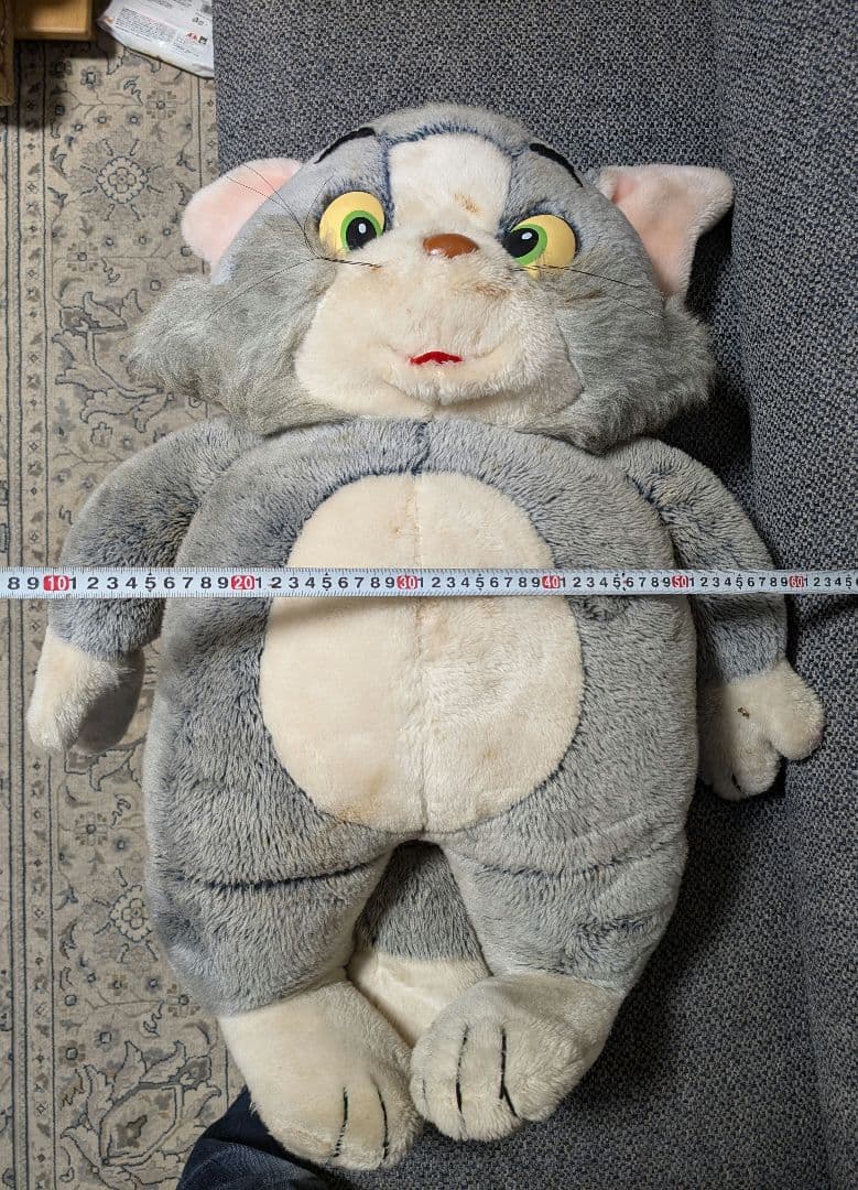 トムとジェリー　ぬいぐるみ　レトロ　トム ぬいぐるみ グレー　希少品