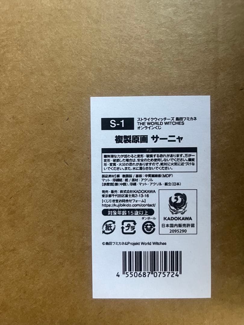 S賞　S-1 複製原画 サーニャ