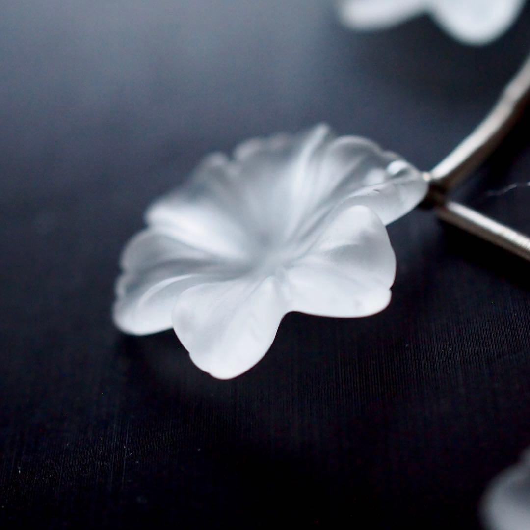 クリスタルクォーツ フロスト6ペタルフラワー 6pc 【M-237】