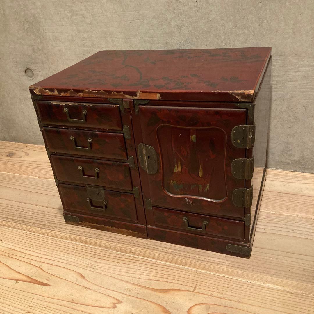 漆塗り 小箪笥 アンティーク　当時物　昭和レトロ　和箪笥 和家具　骨董