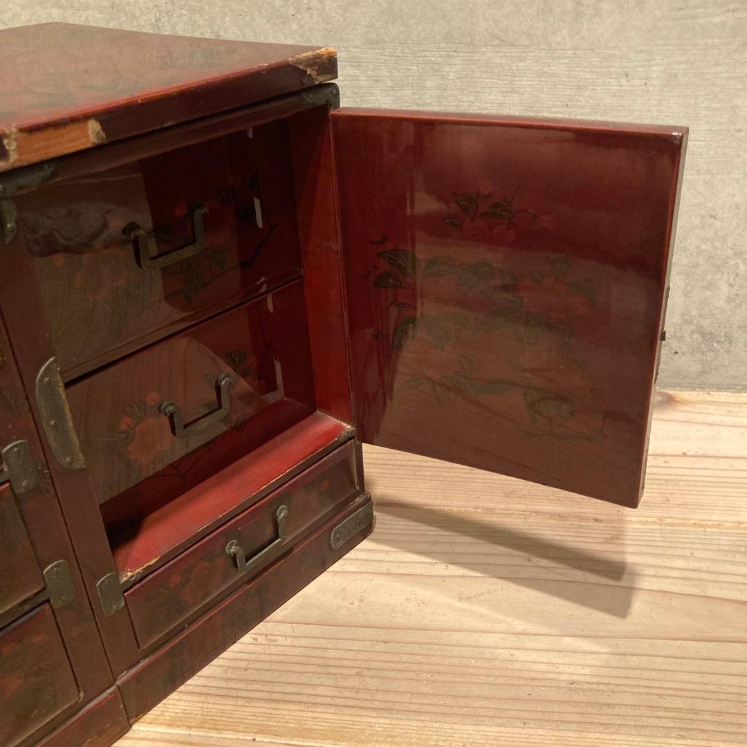 漆塗り 小箪笥 アンティーク　当時物　昭和レトロ　和箪笥 和家具　骨董