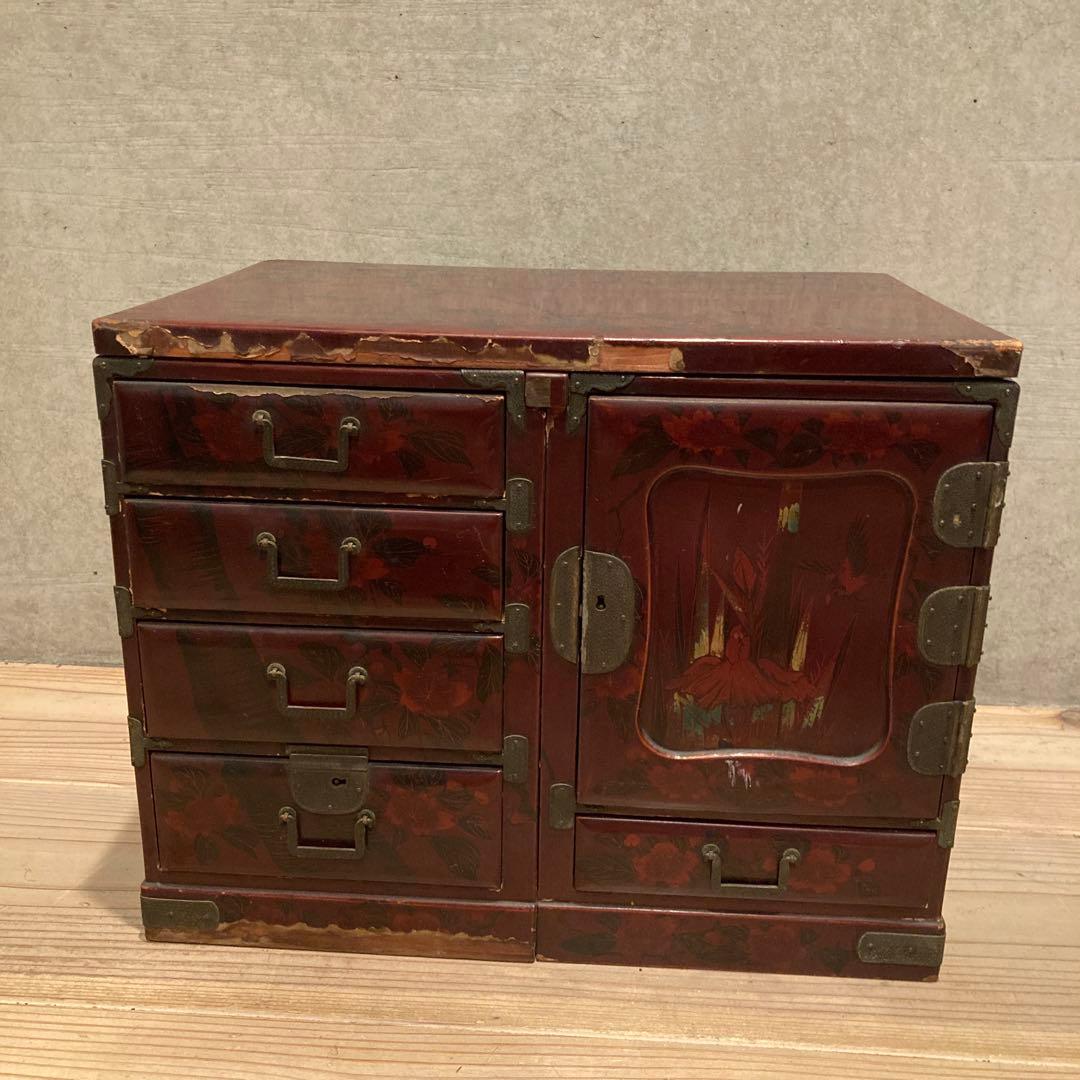 漆塗り 小箪笥 アンティーク　当時物　昭和レトロ　和箪笥 和家具　骨董