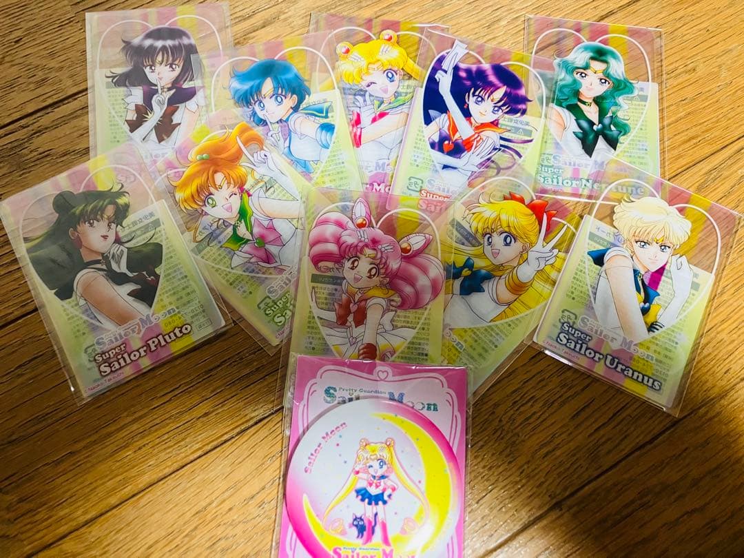 セーラームーン　クリアカード+缶ミラー(ムーンのみ)　外箱付属可　コンプ　明治