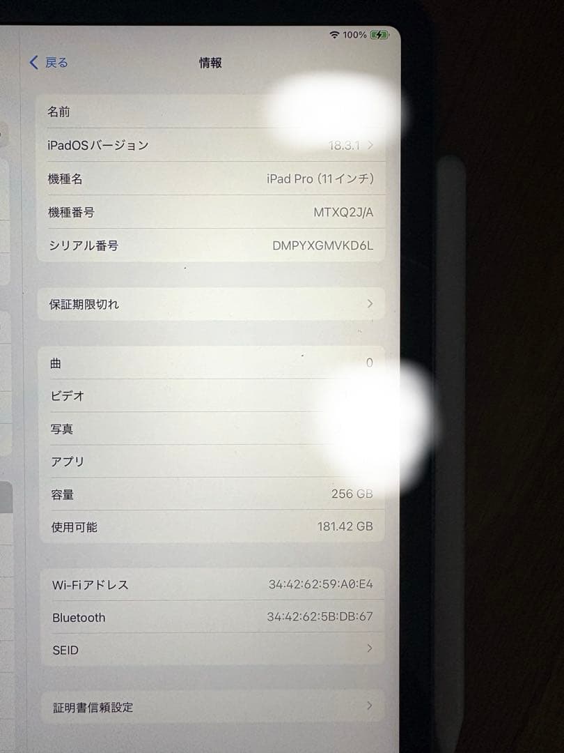 iPad Pro 11インチ（第1世代）256GB キーボード・ペンシル付き