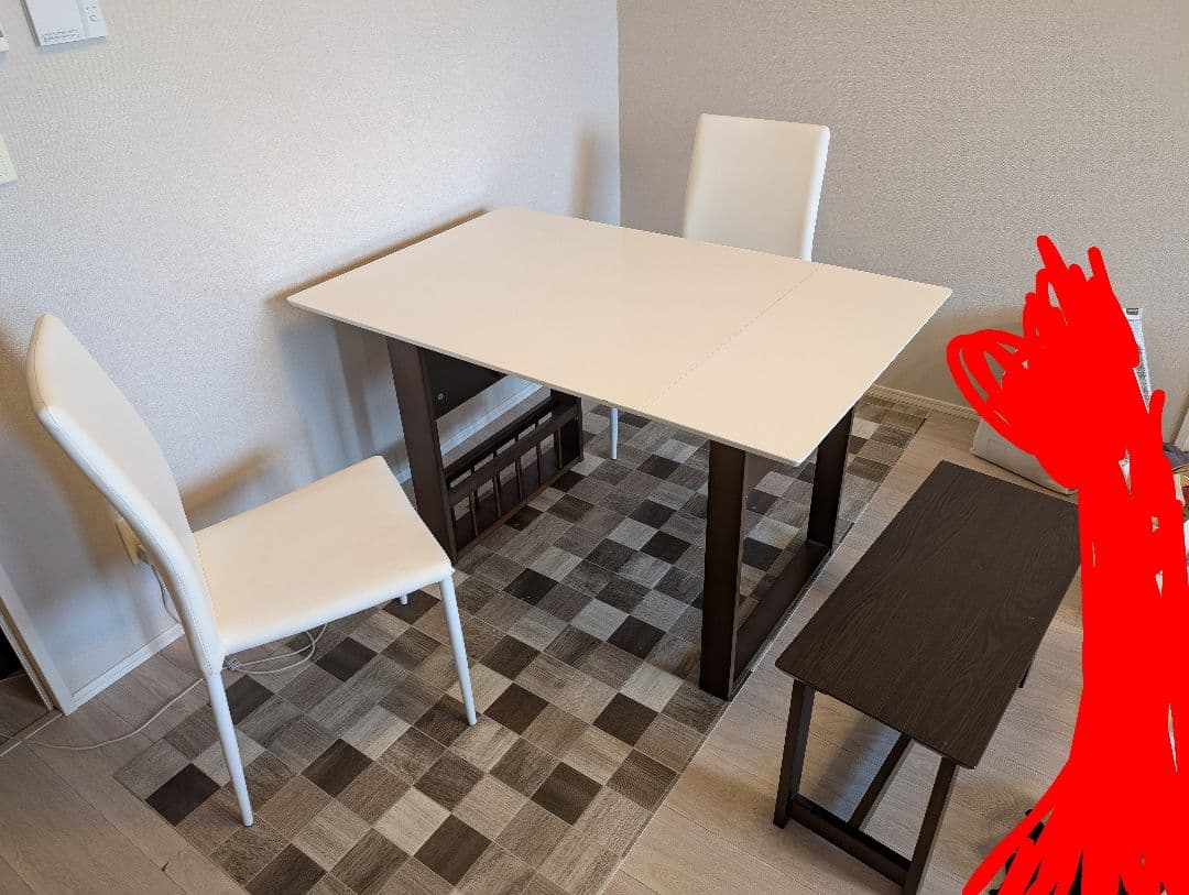 【引取限定】ニトリ ダイニングセット＆島忠チェア