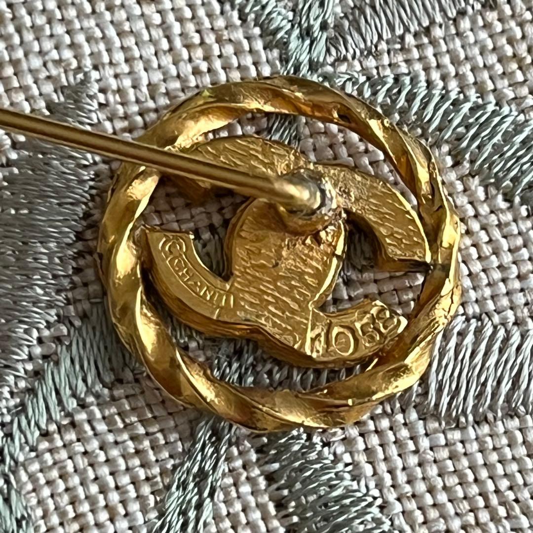 CHANEL　シャネル　ピンブローチ　ヴィンテージ　ココマーク　正規品