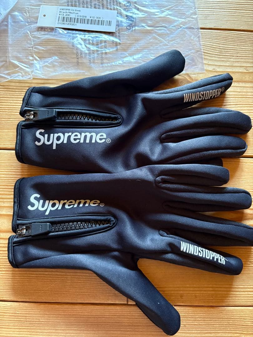 supreme シュプリーム ジップ グローブ ウインドストッパー