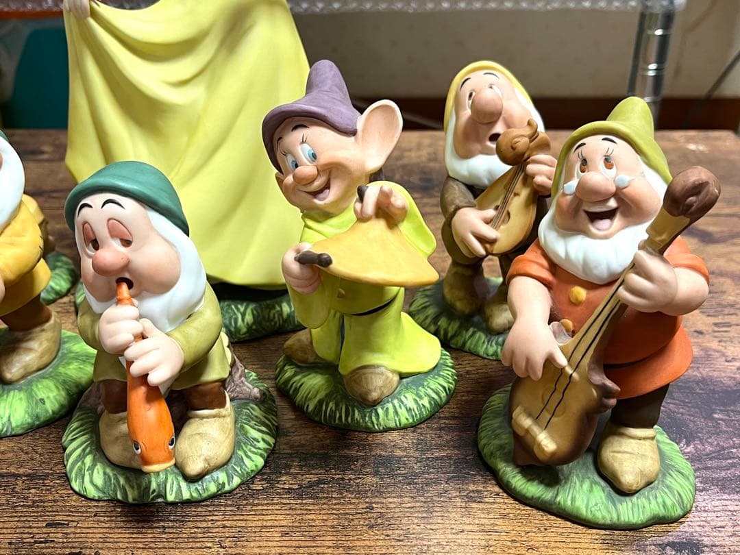 ディズニー 加藤工芸 白雪姫 七人の小人 陶器 置物