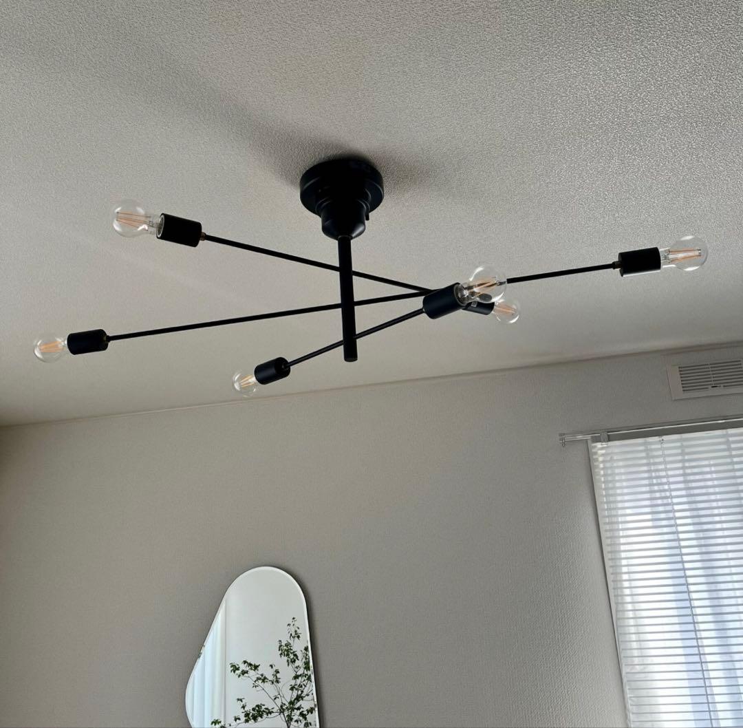 【LED電球付】Astre アストル ブラック　シーリングライト