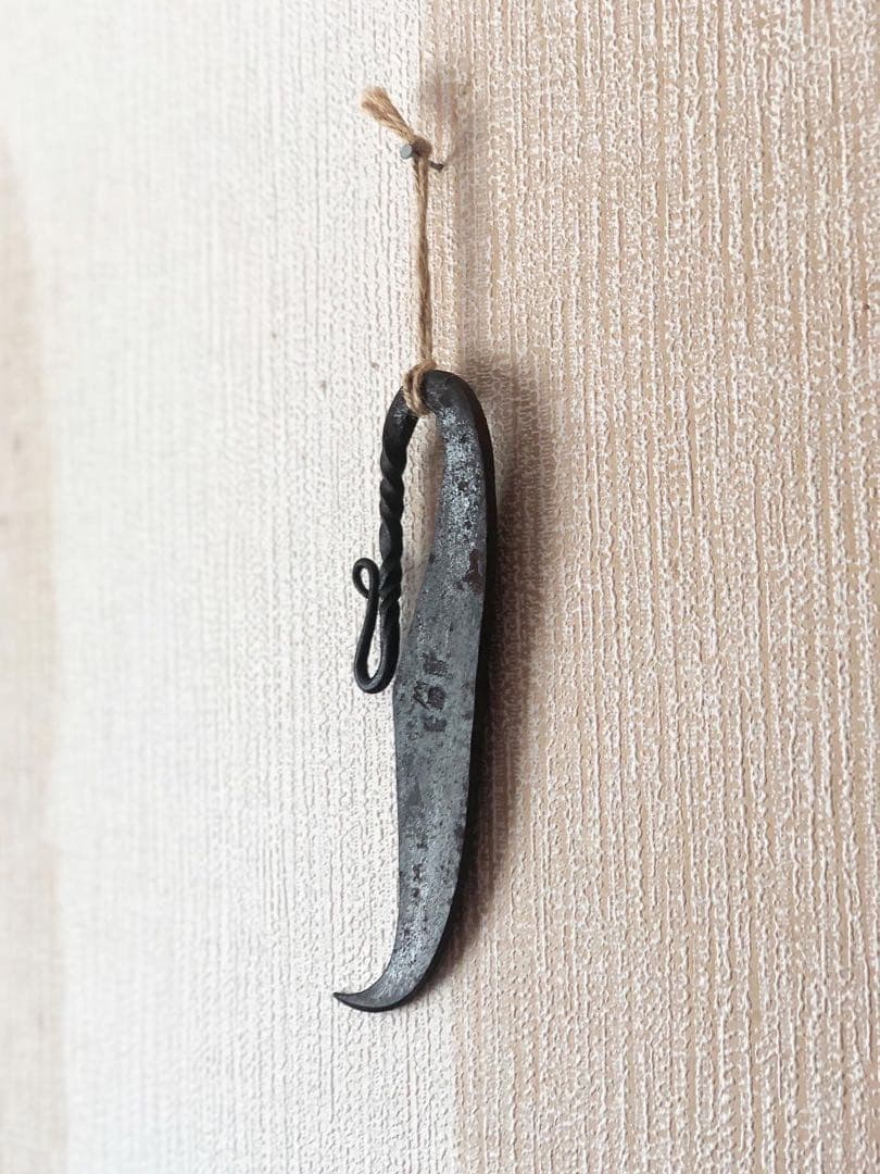 大工さんの木箱から出てきた火打ち金　火打鎌　明治時代　古民藝　古民具魔除け厄除け