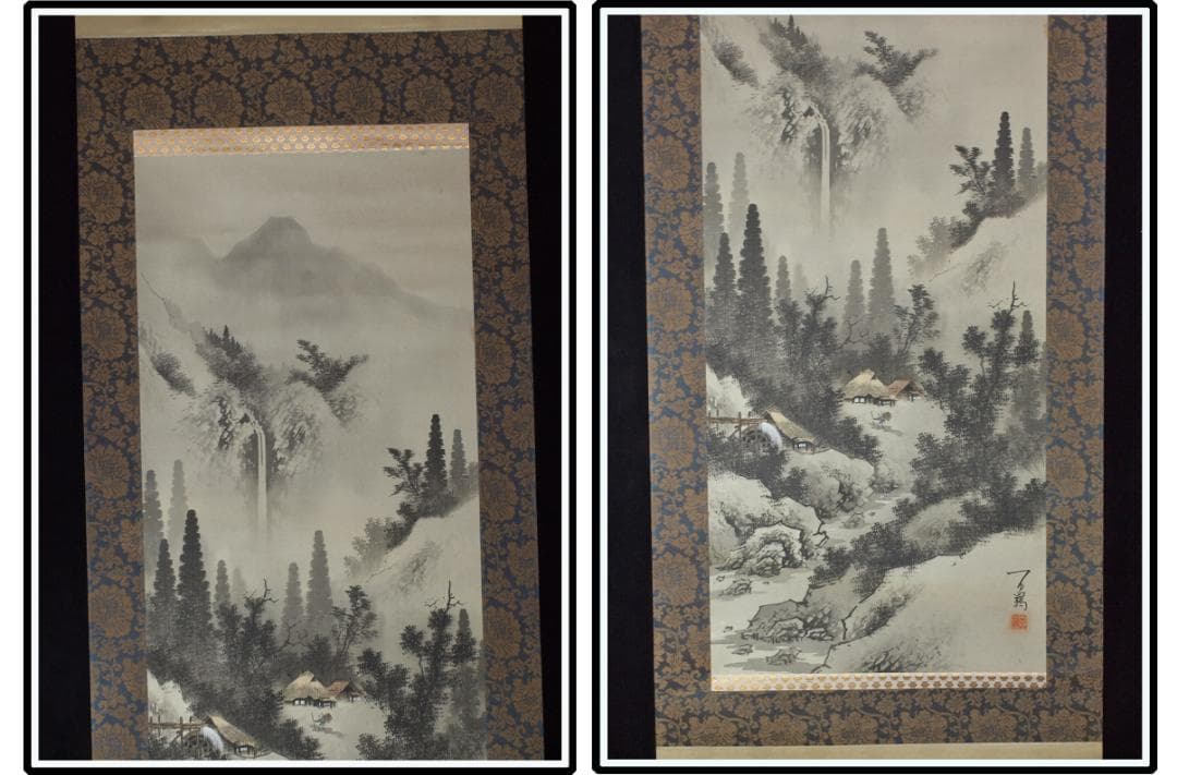 時代の掛軸 肉筆保証　蔵整理不用品処理　日本 美术品 X1038C15-1