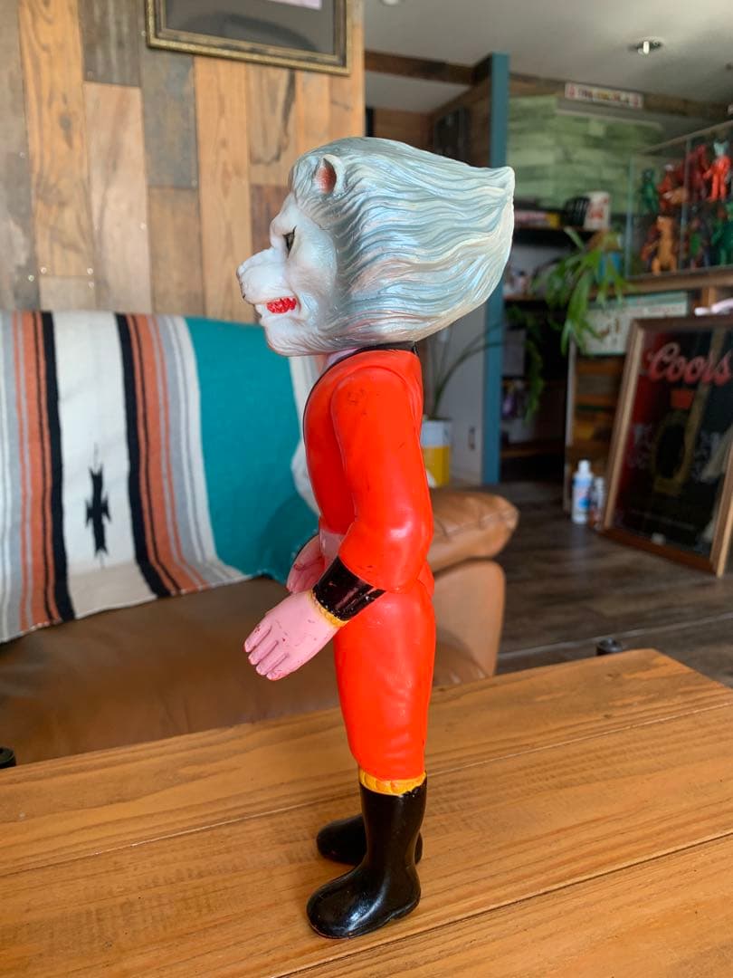 無版権ソフビ　ライオン丸風　当時物