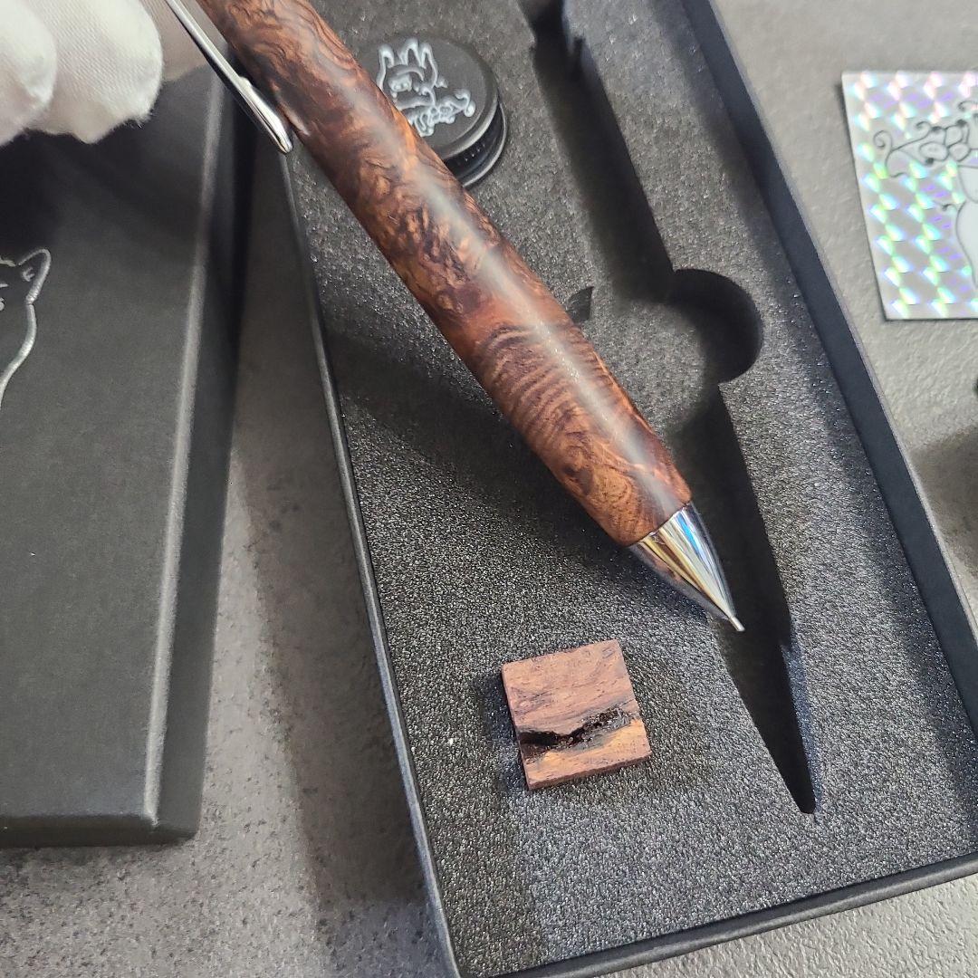 こぶた工房　サイアミーズローズウッド極上杢　シャープペンシル0.5ミリ　美品