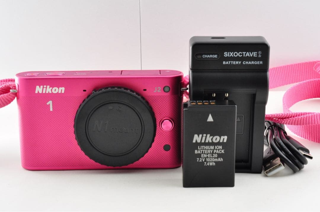 【ショット数4066回 / 美品】 Nikon 1 J2 ピンク ミラーレス