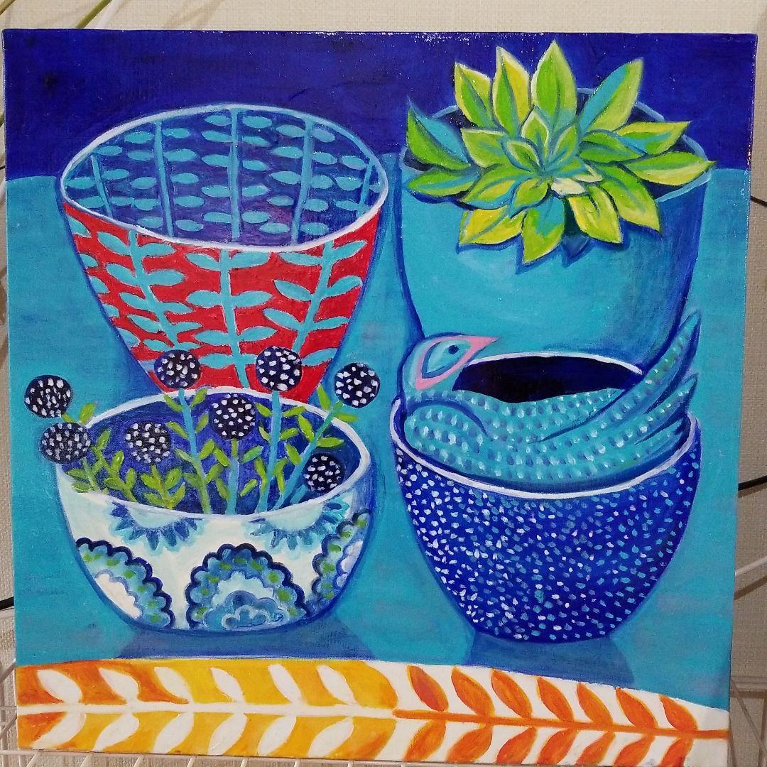 油絵　専用　小鳥さんのかくれんぼ２ 　かくれる小鳥