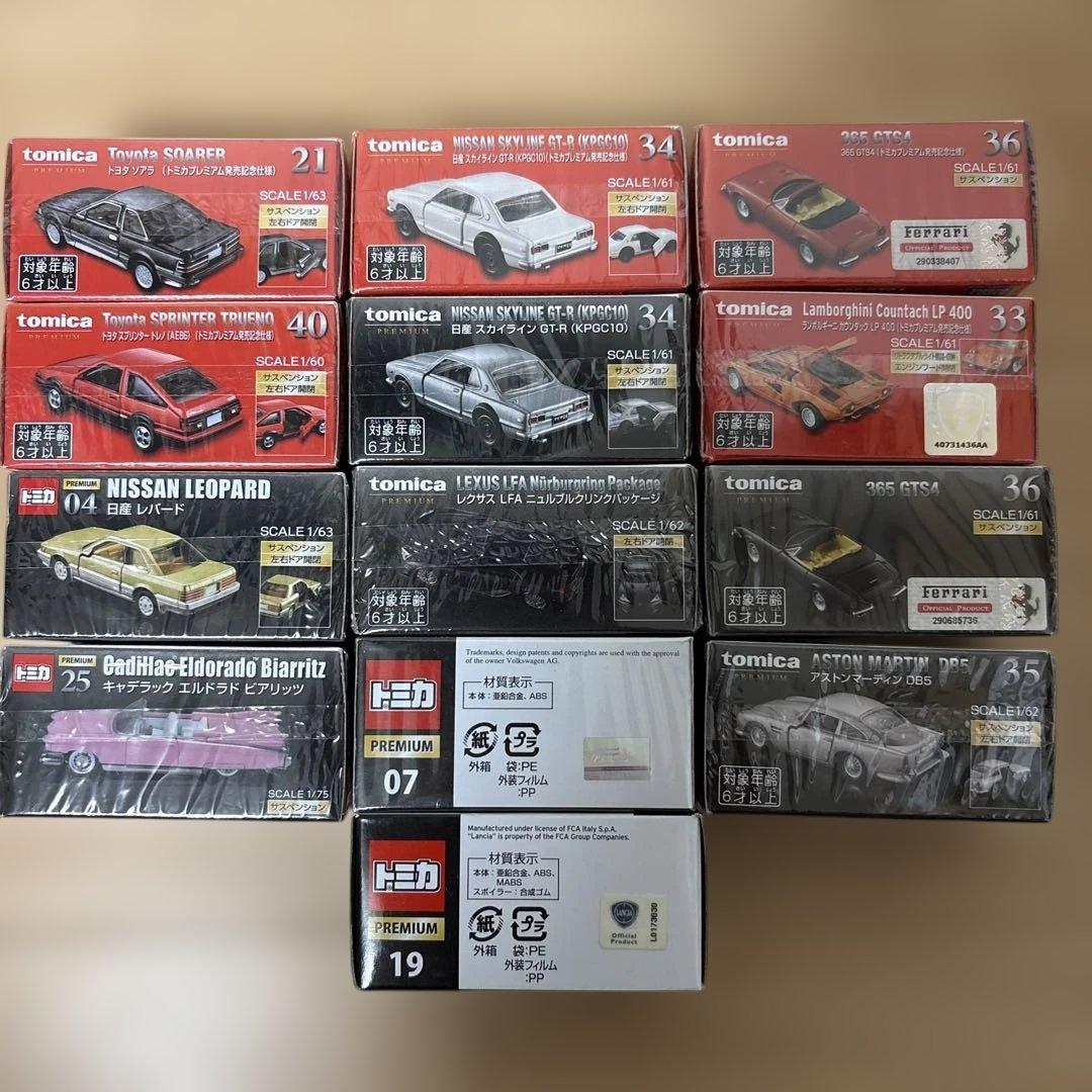 【トミカプレミアム】13台セット(発売記念仕様5台、タカラトミーモール1台含む)