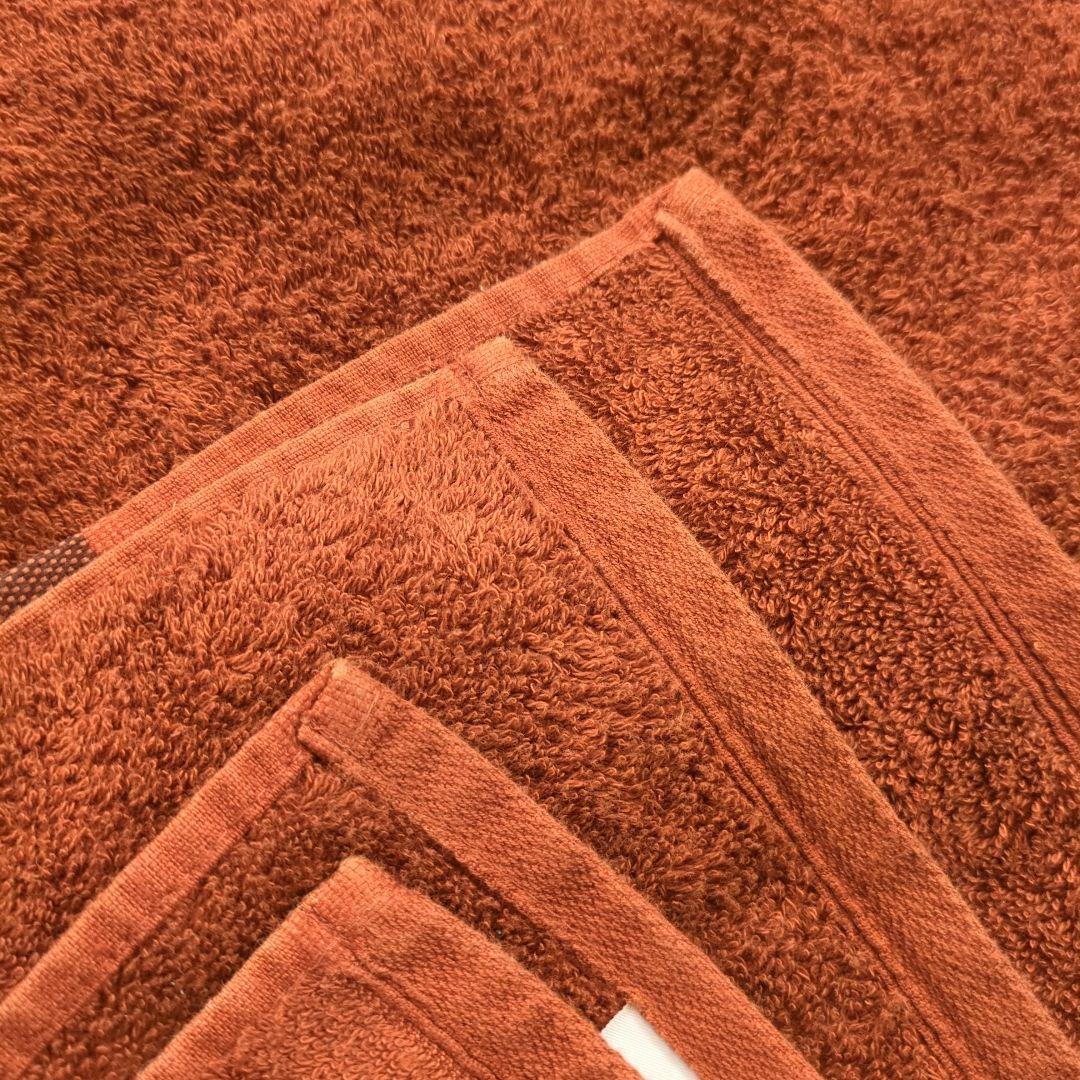 HERMES　ビーチタオル　シェブロン　ブラウン バスタオル　大判タオル