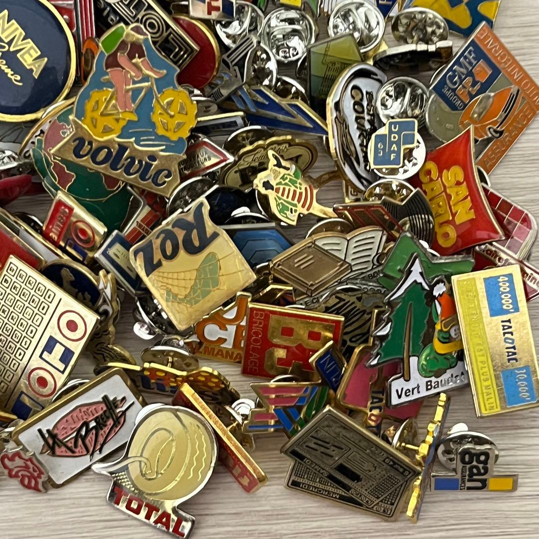 集めたくなる フランス　ピンバッジ　200個セット　まとめ売り　ヴィンテージ 6