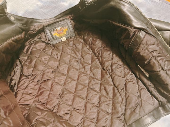 【ハーレーダビッドソン】シングルライダースジャケット 革ジャン　XS