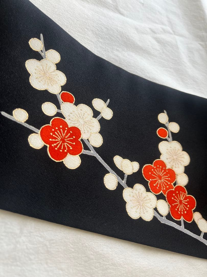 松に梅　九寸帯　*証紙付き