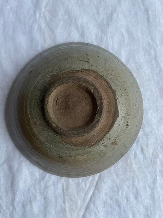 李朝　三島　粉青　印花鉢