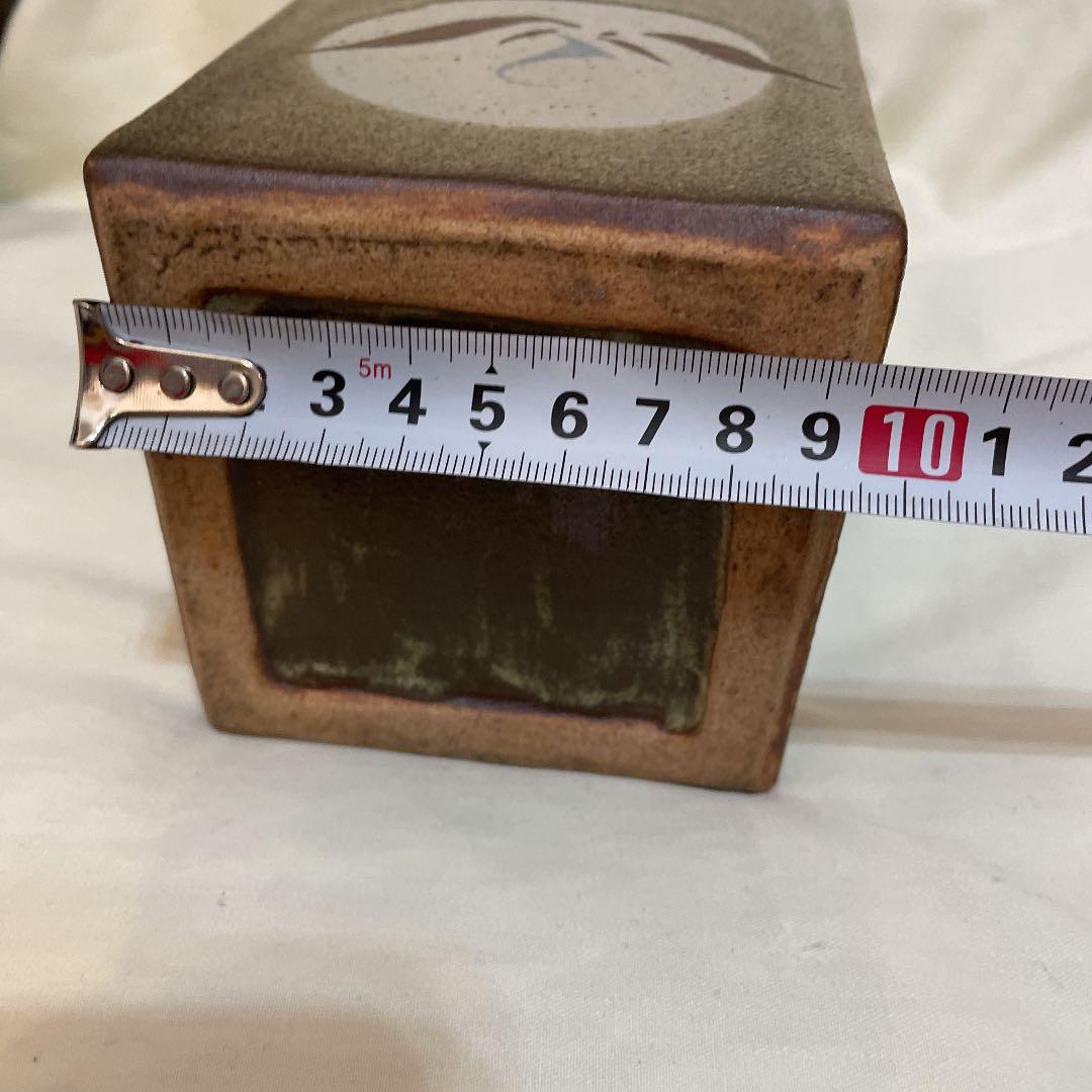 刷毛目角瓶　民藝　陶芸