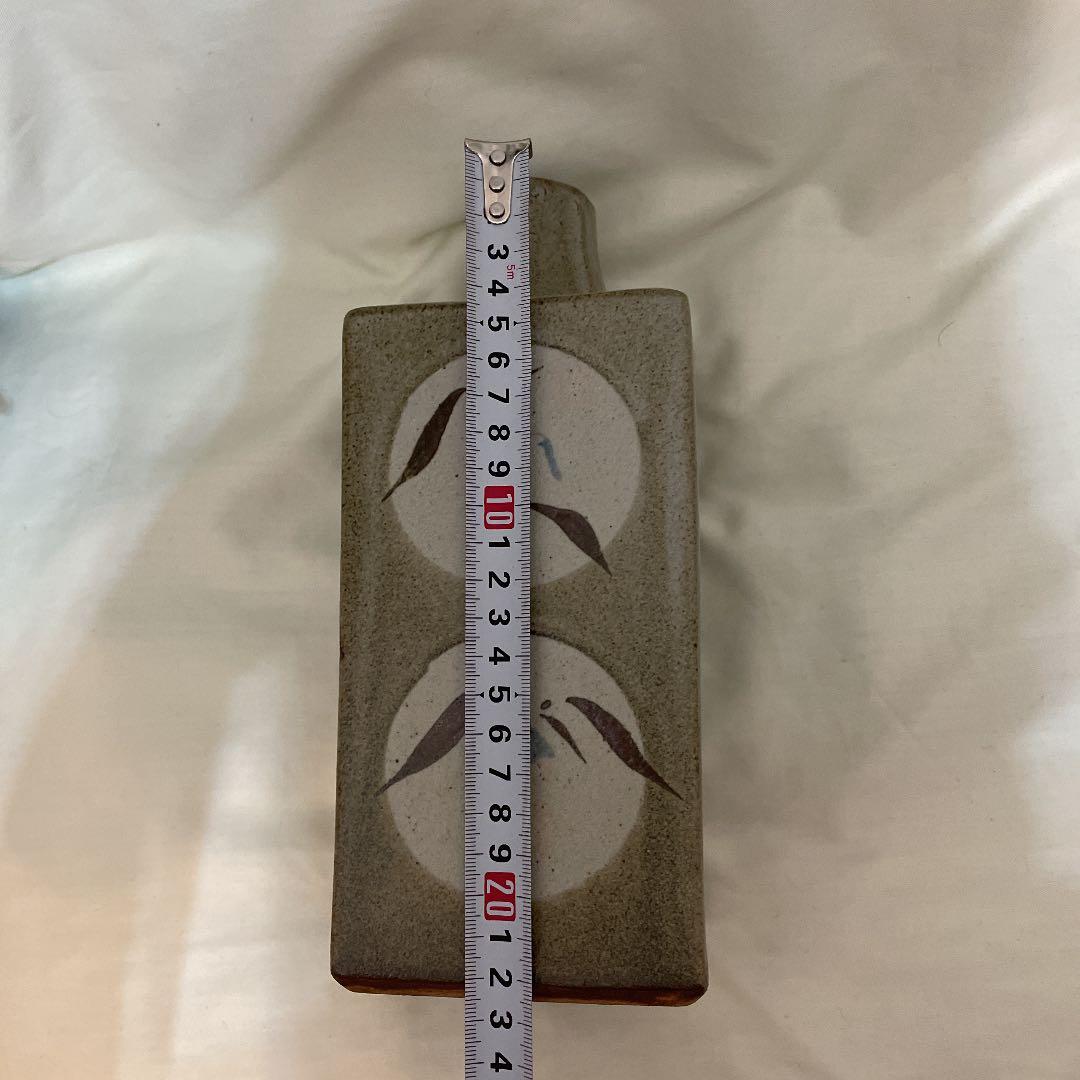 刷毛目角瓶　民藝　陶芸