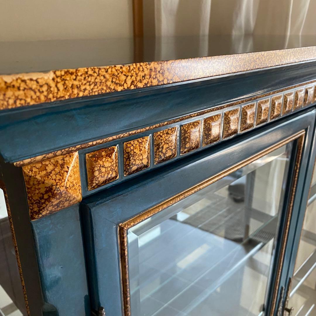 KSM17TEA　ガラスキャビネット　アンティーク　飾り棚　クラシック