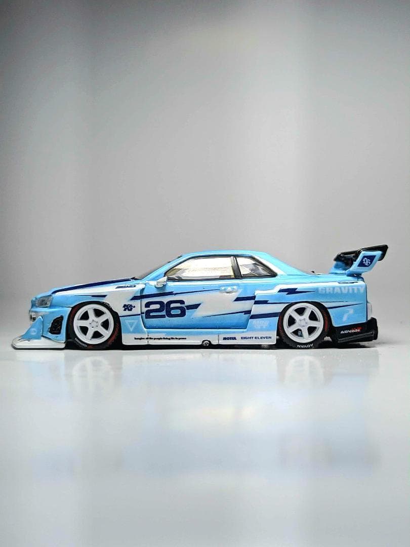 MINIGT リバティウォーク シルビア r34ケース付き GRAVITY