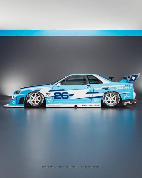 MINIGT リバティウォーク シルビア r34ケース付き GRAVITY